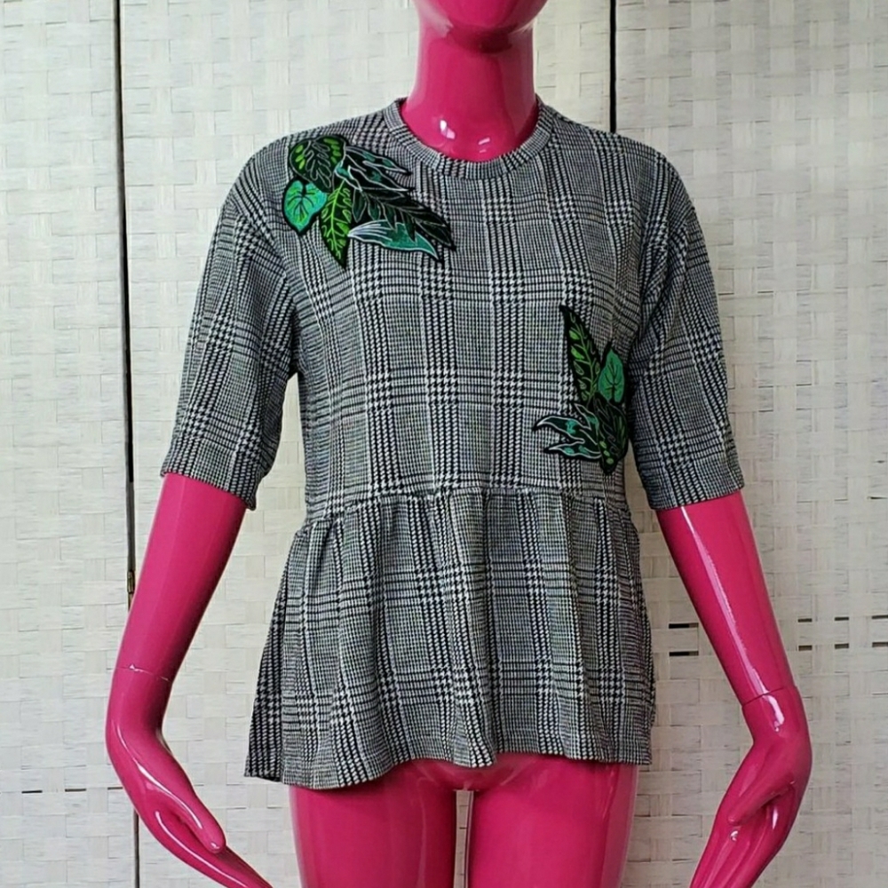 Zara Leaf Top Blouse